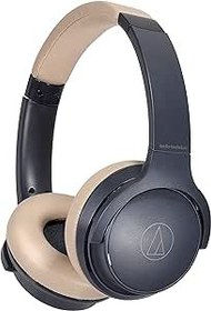 Resim Audio-Technica ATH-S220BTNBG Kablosuz Kulak Üstü Kulaklık, Lacivert/Bej 