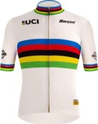 Resim Koleksiyonluk Santini Limited Edition UCI Road World Championships Centenary Gold Bisiklet Forması RE94075CGOLD Beyaz-XXS 
