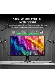 Resim Gamepower 24″ Lucid S20 540Hz 0.2ms Flat Fast Tn Pivot Rgb Gaming Monitör 