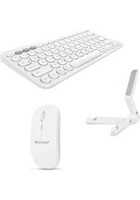 Resim Microcase Xiaomi Redmi Pad 2 11 İnch Tablet İçin Bluetooth Klavye + Mouse + Tablet Standı - Al4514 Beyaz Lazer 