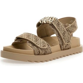 Resim Guess Kadın Sandalet, Kahve - Bej Renk, Konforlu Malzeme ile Modern Stil 