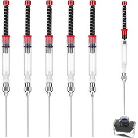 Resim Kalem Dolum Enjektörleri Paketi (1/3/6 Adet), Kalem için Çıkarılabilir Mat Uçlu 2.6/3.4 mm Delik Çaplı Yay Dönüştürücü Emici 