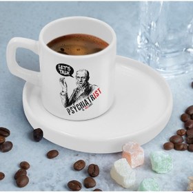 Resim Bk Gift Kişiye Özel Sunum Tabaklı Psikiyatrist Tasarımlı Kahve Fincanı-5, Sevgiliye Hediye, Arkadaşa Hediye, Psikiyatrist Hediye Kobitmeyen137799 Bk G 
