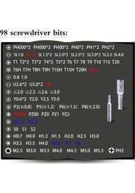 Resim Zcjb 110 İn 1 Manyetik Tornavida Cep Telefonu Sökme Onarım Aracı Koyu Gri-123375 