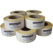 Resim HITMAX 30x20 Termal Etiket Toplam 8 Rulo 1.kalite 1 Rulo 1000 Adet Etiket (TAM METRAJ) 