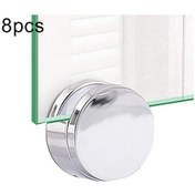 Resim 8 Adet 22mm/27mm Çinko Alaşımı Yuvarlak Cam Kelepçe Banyo Aynası Sıkı Klipler Tutucu 22 Mm 
