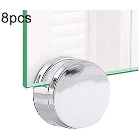 Resim 8 Adet 22mm/27mm Çinko Alaşımı Yuvarlak Cam Kelepçe Banyo Aynası Sıkı Klipler Tutucu 22 Mm 