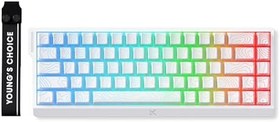 Resim MCHOSE Ace68 Mekanik Gaming Klavye%65 HE Uranus Switch Hotswap RGB Beyaz Topographic 