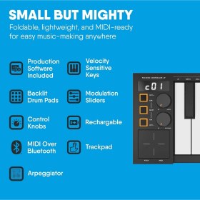 Resim Braventa Collection Carry-On Blackstar Folding 49 Tuşlu Taşınabilir ve Katlanabilir Klavye (Siyah) 