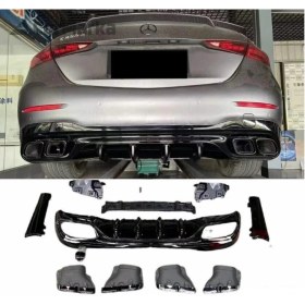 Resim Mercedes W206 c63 amg arka tampon difüzör ve egzoz ucu amg 2021 