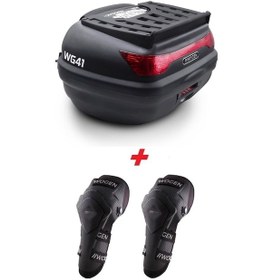 Resim Wogen Wg41 Premium Arka Çanta 41 Litre Siyah + Karbon Dizlik He Siyah 