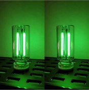 Resim Tongdashop 2 Adet Usb Led Araç İçi Dekoratif Lamba: Yeşil Renkli Cam Şişe Tasarımı 