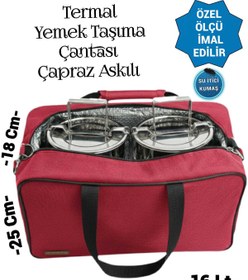 Resim SEVBAGS SEFERTASI YEMEK TAŞIMA TERMAL TERMOS ÇANTA 