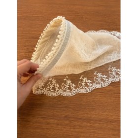 Resim Emk Shop Güpür Detaylı Bohem Taç Bandana 