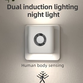 Resim 2 Yönlü İndüksiyon Işığı Hareket Sensörü ile - Duvara Monte Şık Beyaz Tasarım, Enerji Verimli Gece Işığı Oturma Odası ve Spor Temalı Alanlar için, Şık Modern Işık, Minimalist Işık, Çağdaş Işık, Dayanıklı Plastik 