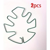 Resim Cloud011 2 Adet Yeşil Metal Monstera Tırmanma Desteği Bambu Tutamaklı Sağlam Yapı 