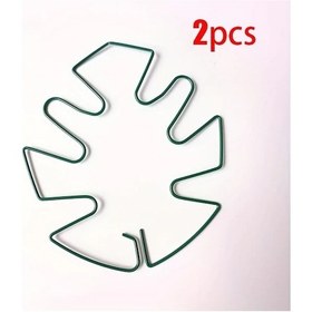 Resim Cloud011 2 Adet Yeşil Metal Monstera Tırmanma Desteği Bambu Tutamaklı Sağlam Yapı 