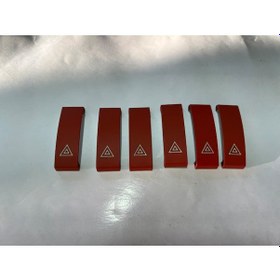 Resim Karsan Jest - J10 - Temsa - Bmc Torpido Buton Dörtlü Düğme Kapağı 4'lü Kırmızı - 1 Adet - 