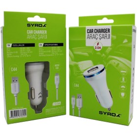 Resim Genel Markalar Micro Usb (2.0 Mah) Araç Şarj Cihazı Syrox (syx-c44) 