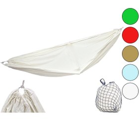 Resim Varant Store Gabardin Dokuma Renkli Pamuk Kumaş Kamp Hamak 135X260CM200KG.TAŞIMA6MT İpfile Çantalı 