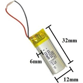 Resim Sertec 601230 3.7V 200 mAh Şarj Edilebilir Lityum Polimer Pil 
