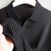 Resim Nefes Alabilen Hollow Jacquard, Yazlık İş Giyim T-Shirt, Koşu Rahat Polo Gömlek, Nem Emici ve Hava Akışına Yer Açan Üst 