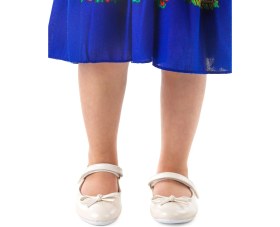 Resim Kiko Kids Fiyonklu Cırtlı Kız Çocuk Babet Ayakkabı 201 Cilt Sedef 