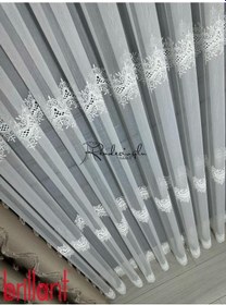 Resim Tül Perde Brillant Marka Bambu Zemin Albert Desen Ekru 