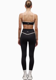 Resim Base Contrast Trim Leggings Yüksek Bel Şekillendirici Kadın Tayt - Mavi / S 