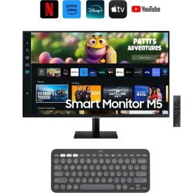 Resim Samsung Akıllı Tv 27'' 70 Ekran 4ms, 60Hz, 1920 x 1080, HDR10, Fullhd, Smart Akıllı Monitör Tv | Wi-Fi Bağlantı Apple-Android Kablosuz Görüntü Aktarım | Logitech Kablosuz Klavye 