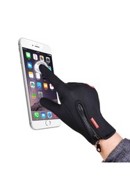 Resim Schulzz Yağmur Suyu Geçirmez Dokunmatik Su Tutmaz Kaydırmaz Bisiklet Motorsiklet Koşu Paten Kayak Eldiveni 