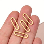 Resim 20 adet U-Şekilli Halka Paslanmaz Çelik Elektrokaplama Takı Bağlantı Halkası Diy Bileklik/Kolye/Kulaklık Kolye Bağlantı Elemanı 