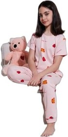 Resim Lela% 100 Pamuk Bisiklet Yaka Kısa Kollu Pijama Takımı Kız Çocuk PİJAMA TAKIMI 6651002 