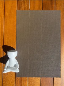 Resim 2'li Yıkanabilir File Kumaş Amerikan Servis Kahverengi 