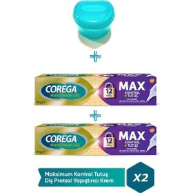 Resim Maksimum Kontrol Protez Yapıştırıcı Krem 40gr 2 Adet + Protez Diş Saklama Kutusu Cbkshop 