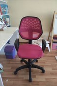 Resim mhrgroup cma Pembe Fileli Ofis Sandalyesi,bilgisayar Sandalyesi,çalışma Sandalyesi,döner Sandalye 