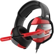 Resim Rampage RM-K5 Noble 7.1 Surround Sound System USB Mikrofonlu Oyuncu Kulaklığı Siyah/Kırmızı 