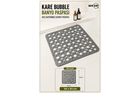 Resim Main Shop Kare Bubble Bath Math Banyo & Duş Kaydırmazı Antrasit GP-149 
