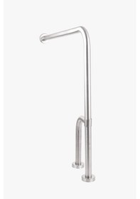 Resim Yaşlı Hasta Engelli Paslanmaz Döner Ayaklı Tutunma Barı Gri 