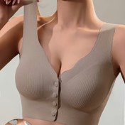 Resim Kadınların Ön Kapama ile Dikişsiz Emzirme Sütyeni - Nefes Alabilen, Rahat ve Destekleyici Postpartum Emzirme Üstü, Düz Renk, Rahat Stil, Çıkarılabilir Pedler, Alt Çelik Yok, Annelik Giyim, Rahat Postpartum Giyim, Rahat Stil Üst, Yumuşak Kumaş Üst 