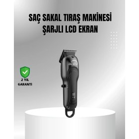 Resim Derin Stok 7000 Rpm Güçlü Motorlu LCD Göstergeli Şarjlı Tıraş Makinesi 