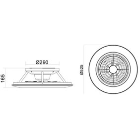 Resim ORBUS VL1 UZAKTAN KUMANDALI TAVAN VANTİLATÖRÜ 