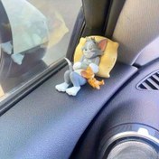 Resim Tom ve Jerry Figürü Tom Jerry Araba Sevimli Kitap Masaüstü Oyuncak Figürü Seti Küçük Süsler Araba Karikatür Süslemeleri Çiftler, Doğum Günü, Sıraya Girmek vb. için Uygun 