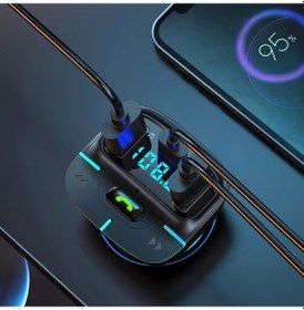 Resim Bluetooth Araç Kiti, Telefon Cevaplama, Çakmaklık Şarj Ve Fm Transmitter, Mp3 Çalar - F9 