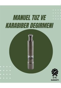 Resim Orta Boy Kararbiber Ve Tuz Öğütücü Kolay Kullanım, Şık Tasarım 