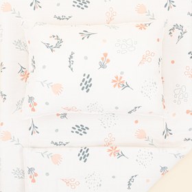 Resim Alt Açma Matı ve Yastık - Yeşil Çiçekler 