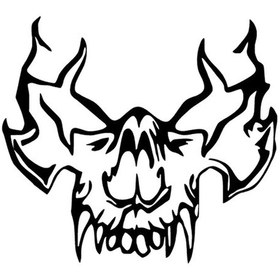 Resim Maymun Kafatası Sticker Oto-motor-laptop-duvar-dekor 10 X 9 Cm 