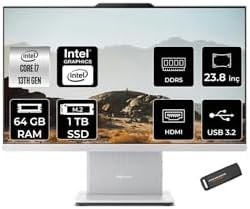 Resim LENOVO IdeaCentre 24IRH9 i7 13620H 64GB DDR5 1TB SSD 23.8" FHD IPS FDOS Beyaz All in One PC & PER4 