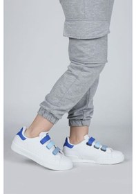 Resim Jump 30110 Cırtlı Üniseks Çocuk Sneaker Günlük Spor Ayakkabı Beyaz Saks Mavi Beyaz Saks Mavi 