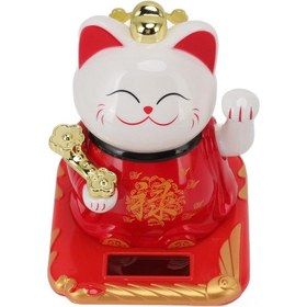 Resim Ximistore9 Otomatik Sallanan Şans Kedisi Araç İçi Dekoru - Plastik Malzeme, 10.5x9.5x8.5cm 